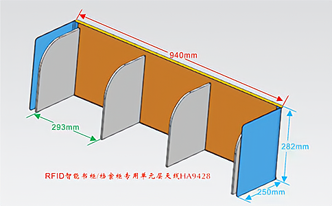 RFID工業(yè)高頻HF智能書(shū)柜/檔案柜專(zhuān)用天線HA9428